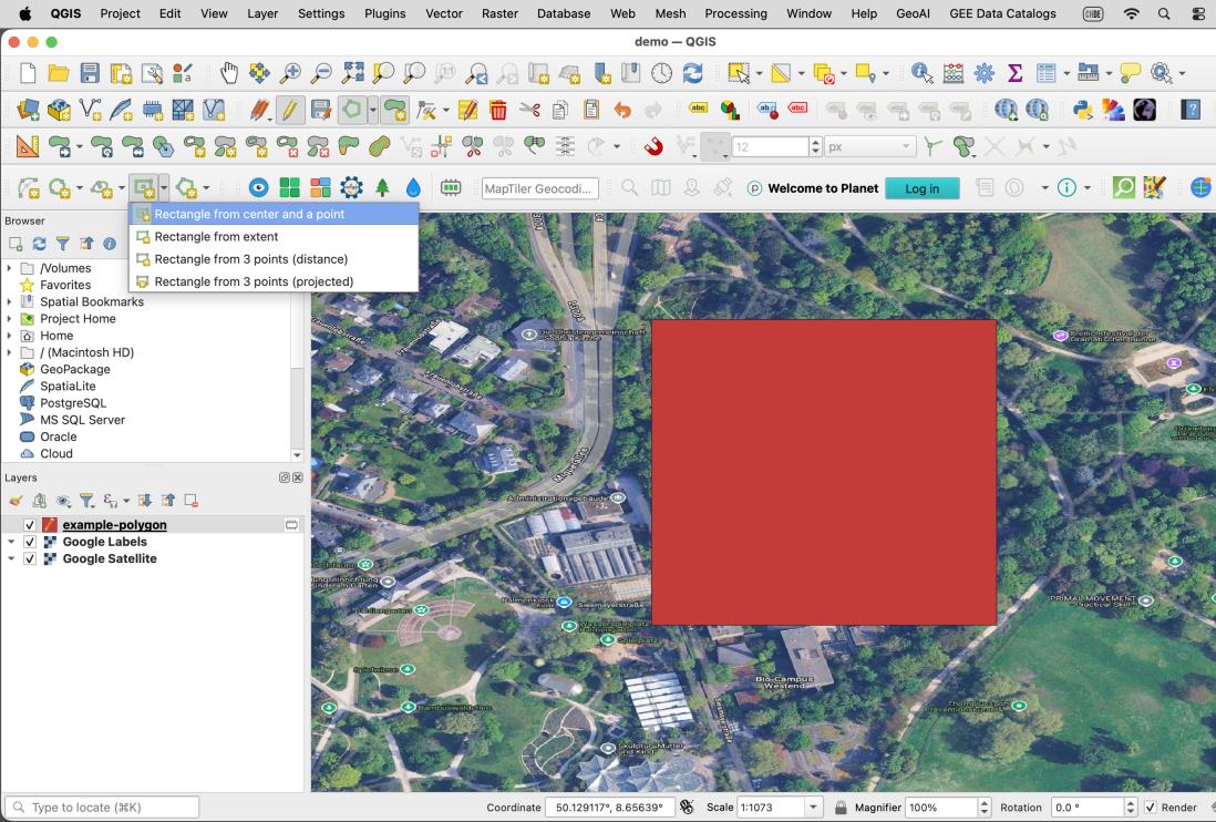 Draw polygon feature