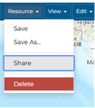 ODP Resource Share menu